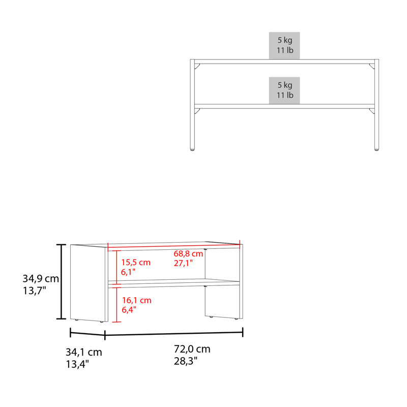 Range-chaussures 23,6 pouces avec trois tablettes ouvertes pour le vestibule et le placard
