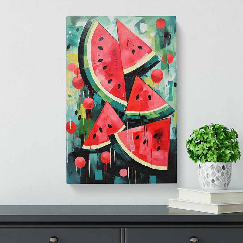 Watermelon Abstract - Print, 60cm H x 40cm W x 3cm D