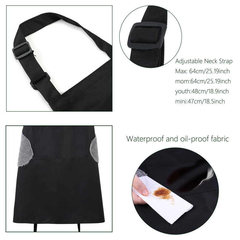 No Pattern Childrens Apron, Black