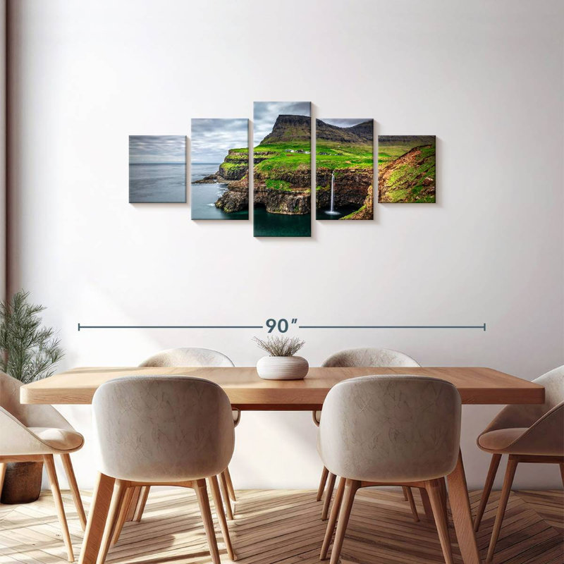 Gasadalur Cliff, 30" H x 68" W