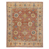Charleigh-Ziegler Hand Knotted Wool Oriental Area Rug in Brown