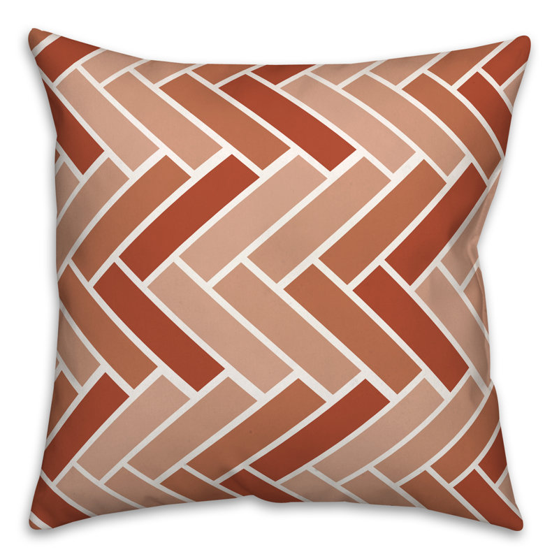  Coussin décoratif intérieur / extérieur, Orange / Rouge