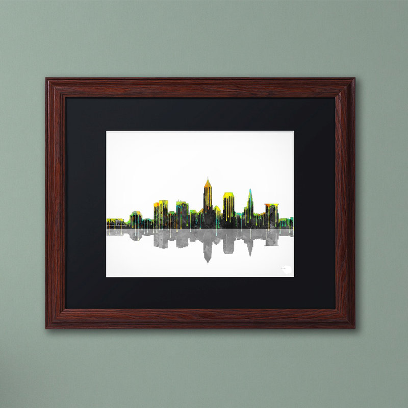 « cleveland ohio » par marlene watson, impression encadrée, H 11 po x l 14 po x P 0,5 po