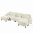 Classic U Shape 4 Seater Modular Sectional Sofa Couch-1628000718