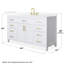 Meuble-lavabo simple autoportant de 60 po avec plateau en quartz Beckett-108351716-108351717-108351720