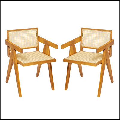 Ensemble de 2 chaises de salle à manger à accoudoirs Chandigarh