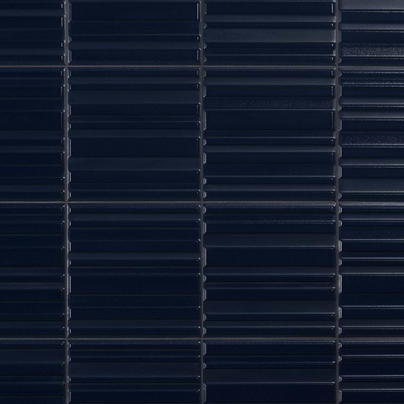 Sydney 8x16 3D Mixed Finish Ceramic Tile, Blue