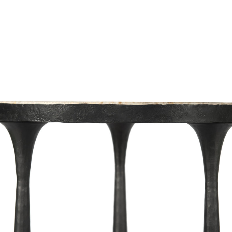 Billings End Table, Fossil Marble Top/Gray Base
