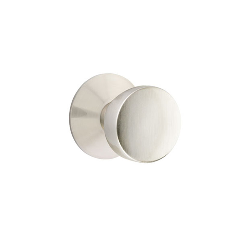 Double Dummy Laurent Knob with Modern Rose, Satin Nickel