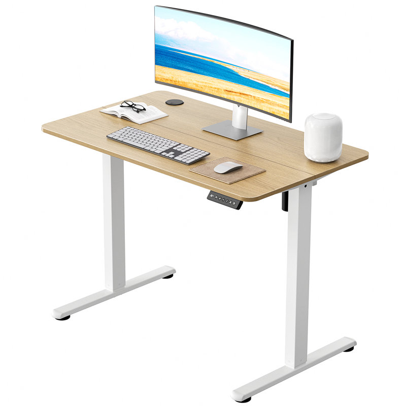 Bureau debout pour bureau à hauteur réglable, H 46,5 po x l 40 po x P 23,6 po, Chêne blanc