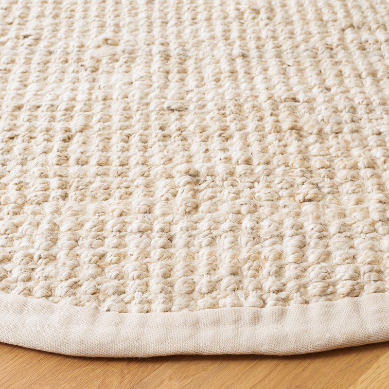 Debroh Springs Handmade Jute/Sisal Ivory Area Rug, Round 4'