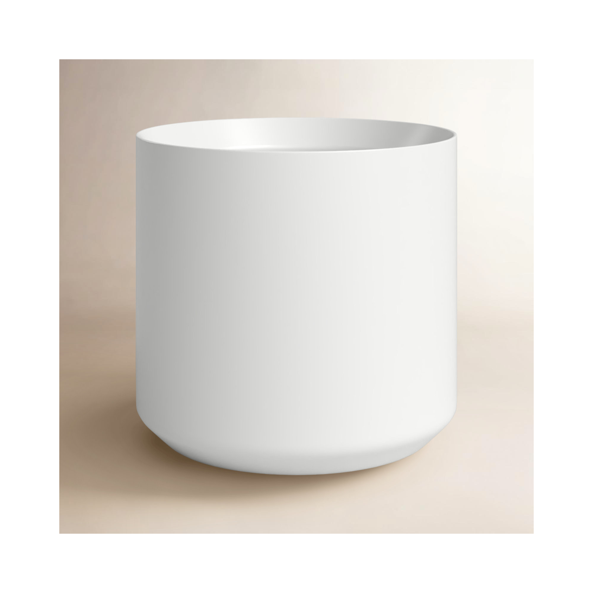 Parsons Handmade Ceramic Pot Planter, 10" H x 10.75" W x 10.75" D, White