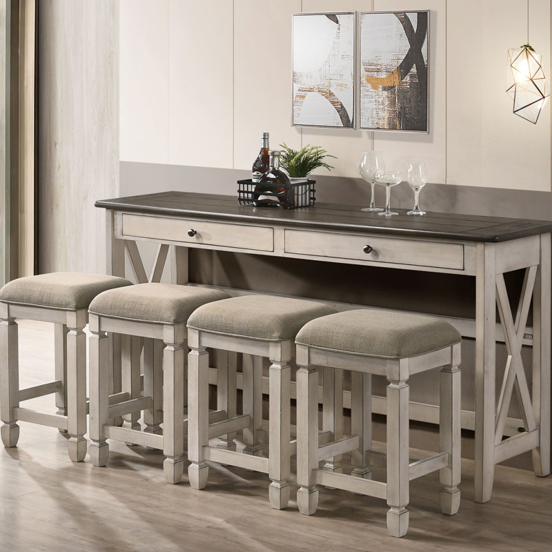 Console avec 4 tabourets