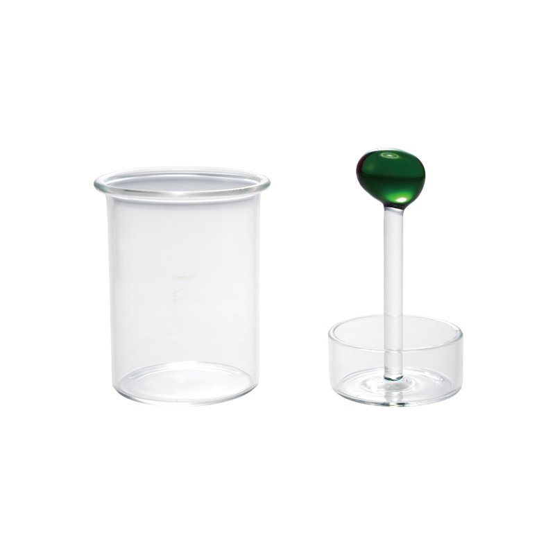 Porte-cure-dents en verre avec motif olive