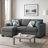 Storia Sleeper Sectional Chaise Sofa, 4 Pillows, 84 Inch-109427304