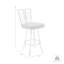 Tabouret de bar pivotant 26 po gris