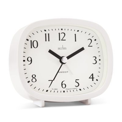 Acctim Hilda Analogue Alarm Clock Non Ticking Sweep Crescendo Alarm Backlight Contemporary
