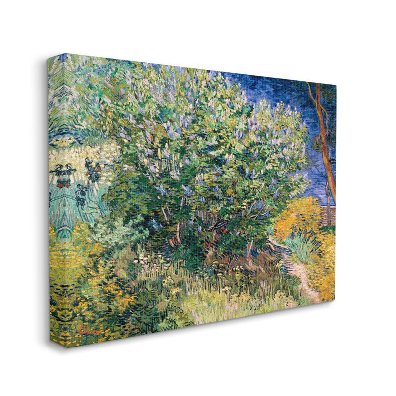 «Bush on the Water Green Blue Van Gogh Classical» par Vincent Van Gogh - reproduction d'art, Toile tendue