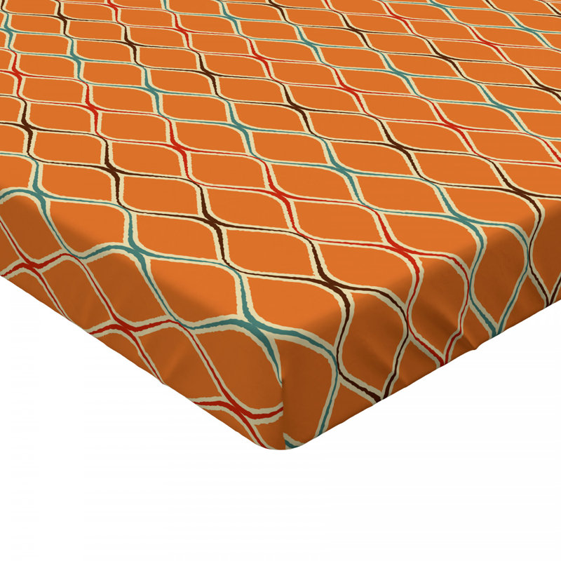 Microfiber Geometric Fitted Sheet, Full Fitted Sheet