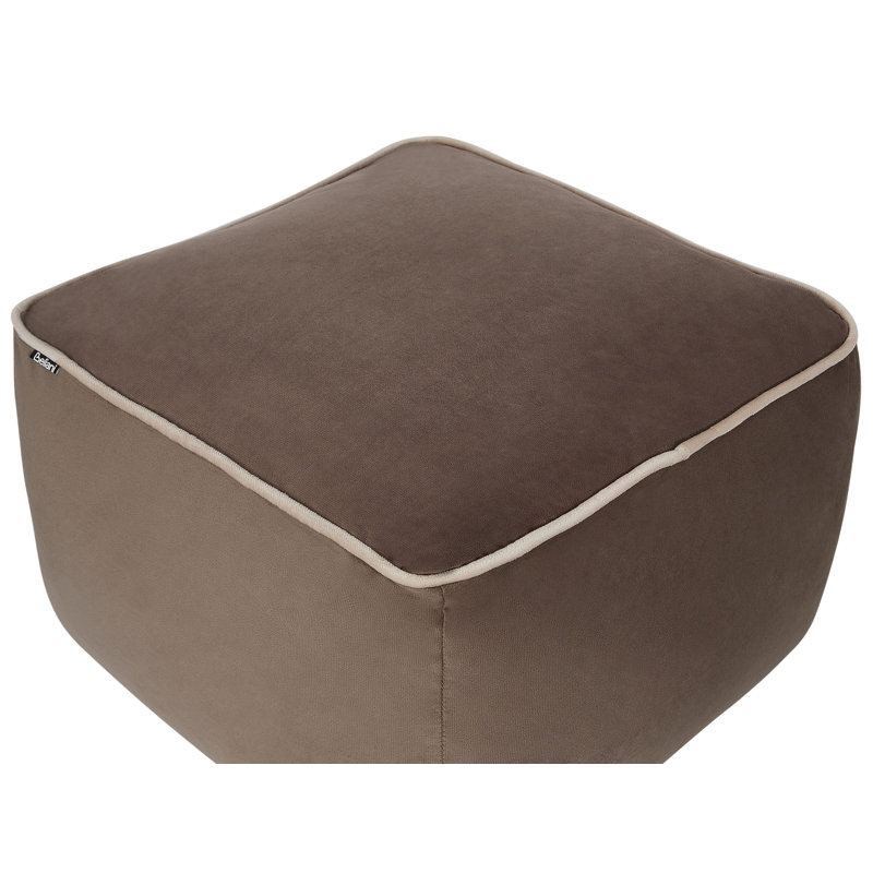 Abdulraheim 50cm Wide Square Pouffe Ottoman, Brown