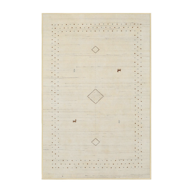 Tapis contemporain brun clair, Rectangle de 3 pi x 5 pi