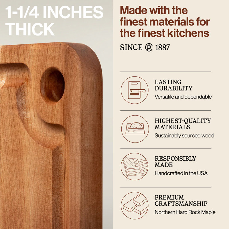 John Boos Prestige Series Maple Cutting Board with Juice Groove, 20" x 15"