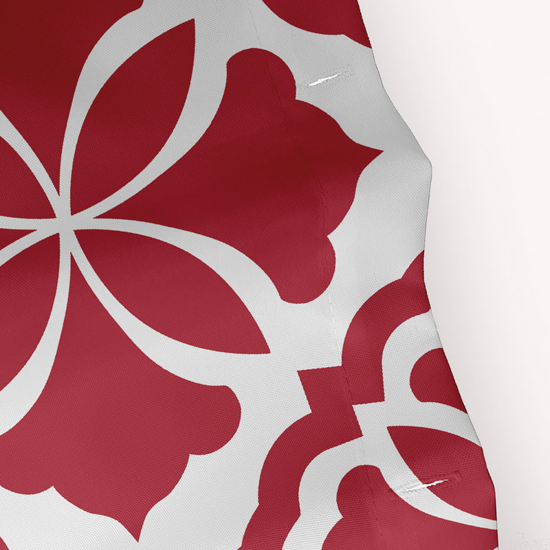 Rideau de douche simple floral Rosas, Rouge