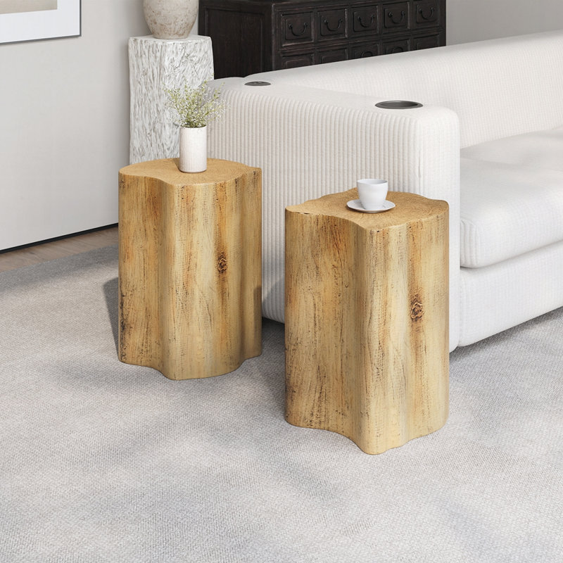 2-In-1 MGO End Table, Natural
