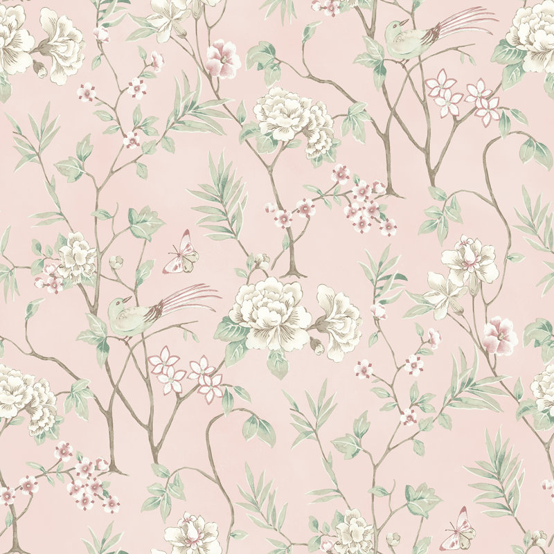 Papier peint adhésif chinois chinois, Rose