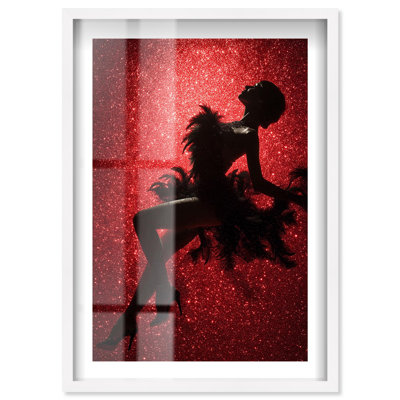 «Glamour in Glitter Shadowbox», art mural Glam par Notoriart, cadre blanc, 20 x 30