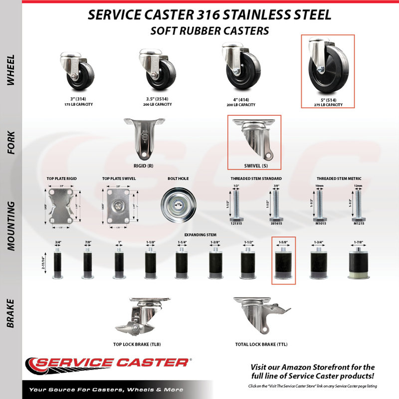 Soft Rubber Caster