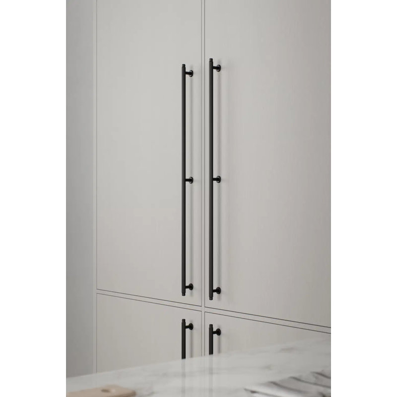 Dark Rubbed Bronze "Villa" Fluted Drawer Pulls
