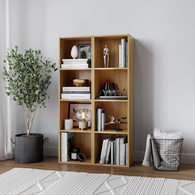 Jerrail 108cm H Cube Bookcase, Beech