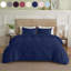 Housse de couette unie bleu marine-125981126-125981135