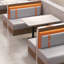 Banc rembourré en similicuir restaurant Cafe Bar