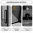 56-60 "W X 76" H Frameless | Single Sliding | Shower Door | 1/4 Inch Transparent Glass With Explosion Proof Film | Stainless Steel Handle | Square Tube Track | Matt Black-121345060
