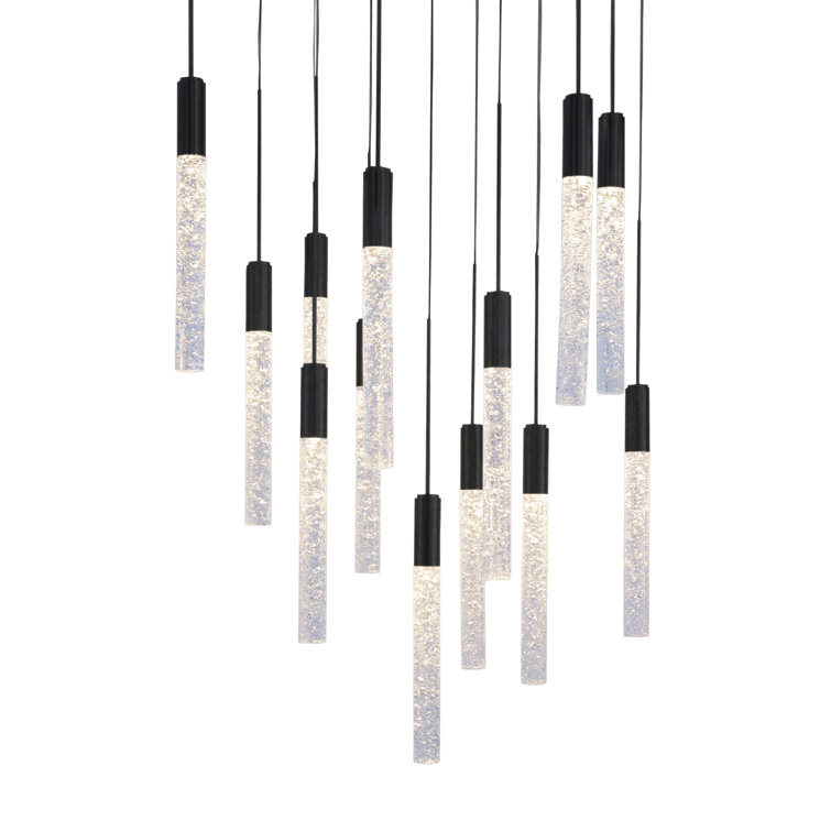 Magic LED Multi-Light Pendant With Piastra Crystal