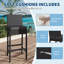 Ensemble de 4 tabourets de bar en rotin d'extérieur durable-17453885-17453886
