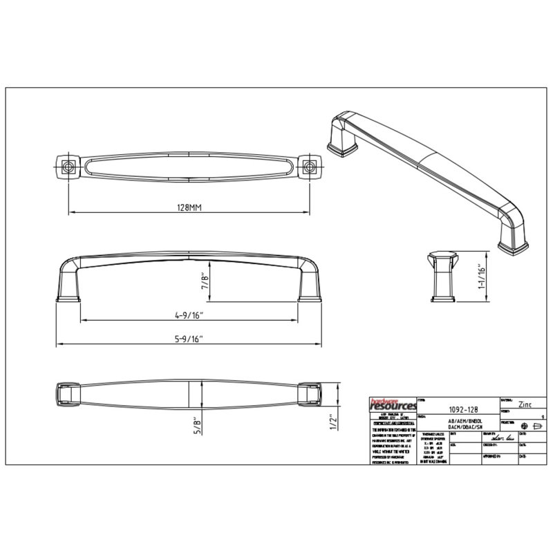 Milan II Bar Pull, Distressed Antique Brass, 5"