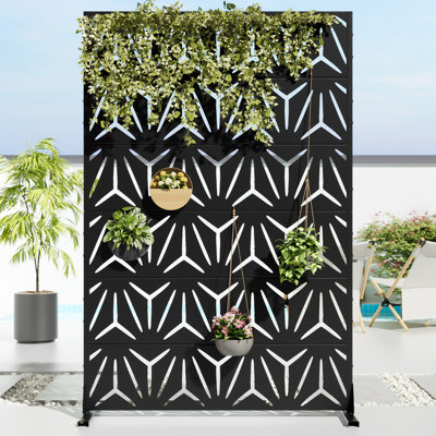 71"x47" Metal Outdoor Privacy Screen