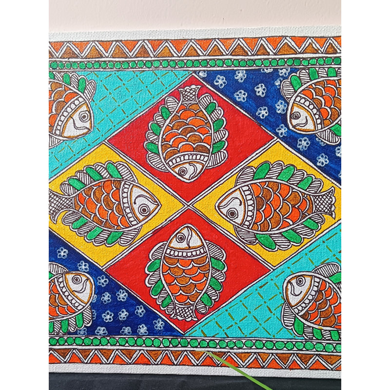 Conversation de poisson | Acrylique sur toile | Par Rina Patwa