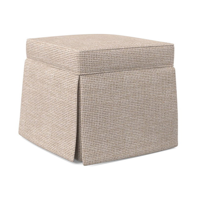 Aria Upholstered Ottoman, Kinsley Sky Viscose