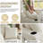 Boneless Oversized Chaise Lounge Chair - Upholstered Couch Cloud Boneless Chair,Deep Seat Sleeper Sofa with Cup Holders and Side Pockets,Comfy Reading Chair for Living Room-1704206062