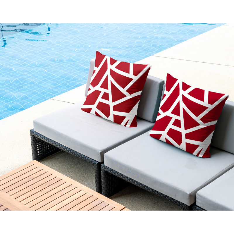 Coussin Clarion, L 15 po x H 15 po, Rouge