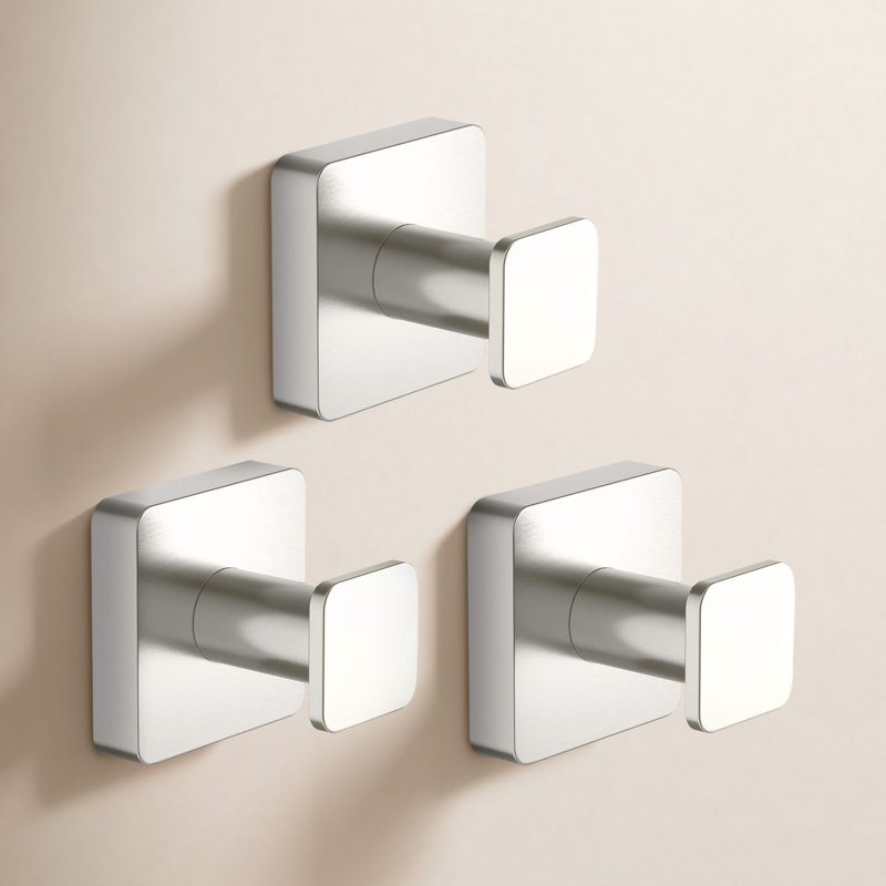 Blaze Wall Mounted Robe Hook, Brushed Nickel