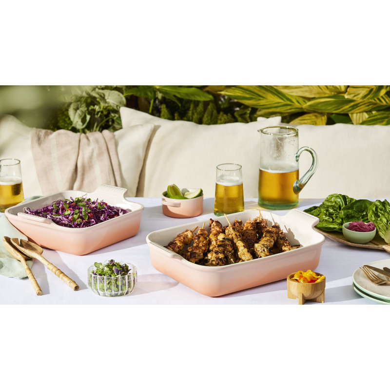 3 Qt. Heritage Square Dish, Peche
