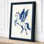 Winged Horse Rising Minimalist - Wrapped Canvas-401284643-401284640