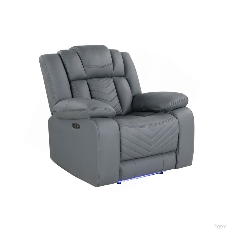 Fauteuil inclinable électrique gris avec DEL