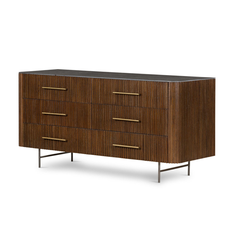 Fletcher 6 - Drawer Dresser, Terra Brown Oak