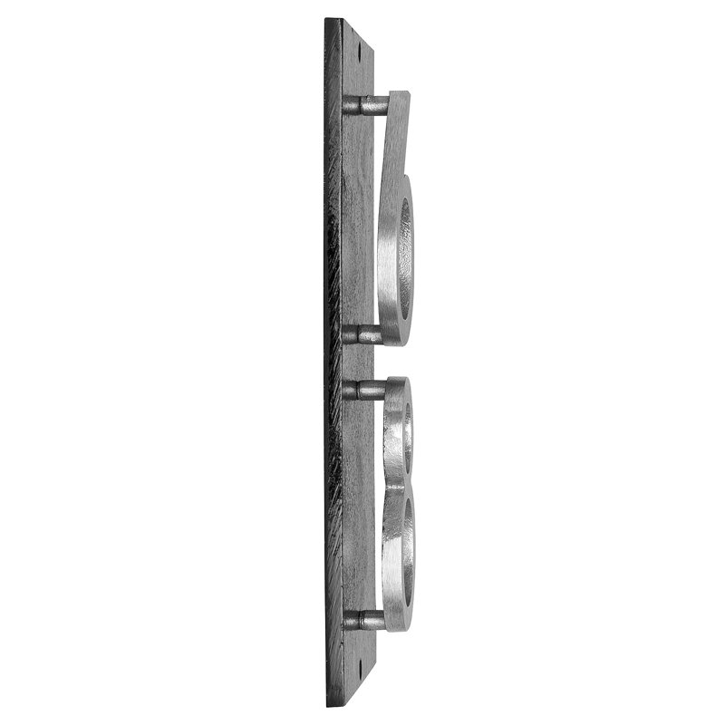 Floating 1-Line Wall Address Plaque, Black, Brushed Aluminum, Yes